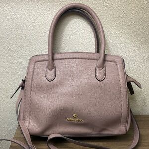 Nanette Lepore Mandie Convertible Satchel Pink purple purse crossbody handbag